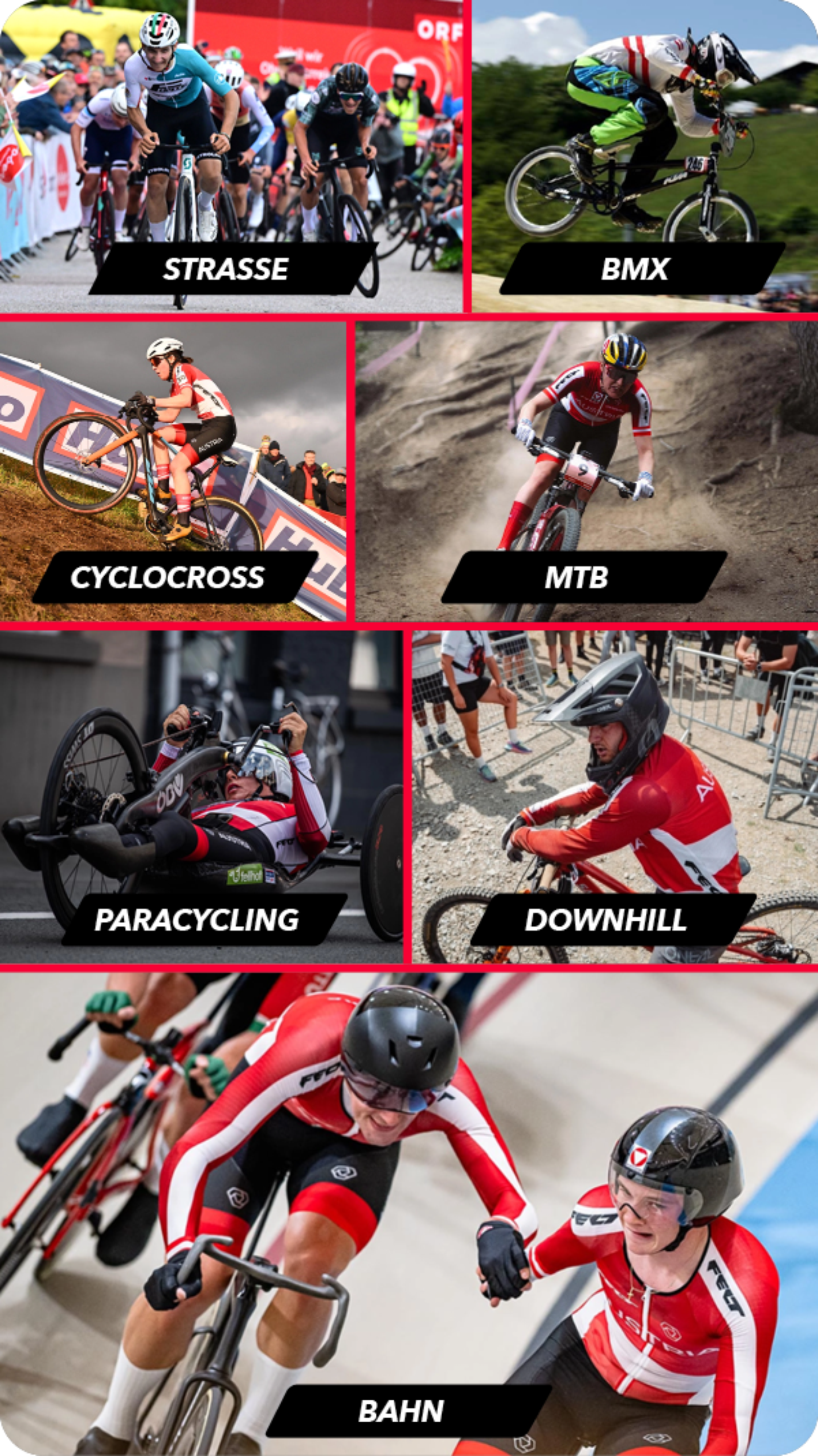 Radsport in seiner ganzen Vielfalt: Wir fördern alle Disziplinen.